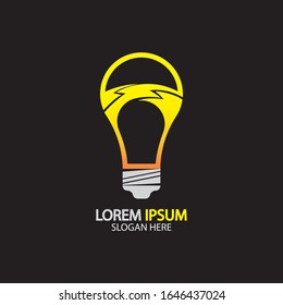 Design-Vorlage für elektrische Glühbirnen und Icon-Vektorillustration.