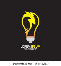 Electric bulb logo and icon Vector design Template.