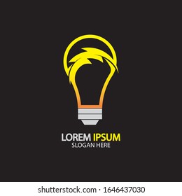 Electric bulb logo and icon Vector design Template.