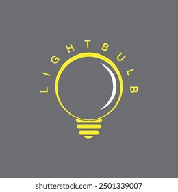 Logo de la bombilla eléctrica y Plantilla de diseño de Vector de icono.