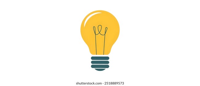 electric bulb ,minimalistic flat vector illustration,,plain white background