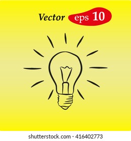 Electric bulb stylized vector.