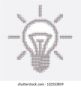 Electric bulb stylized vector draft.