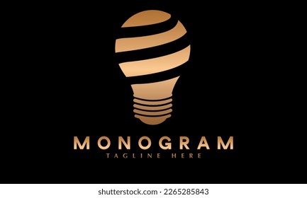Electric Bulb swash logo idea concept abstract vector template