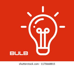 ELECTRIC BULB SYMBOL VECTOR ICON