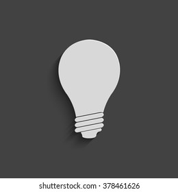 electric bulb vector icon with shadow