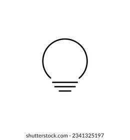 Electric Bulb Vector Line Icon for Adverts. Perfect for web sites, books, stores, shops. Editable stroke in minimalistic outline style