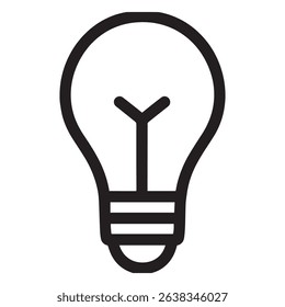 an electric bulb a versatile vector icon with thin line designs, perfect for branding, web design, and mobile apps.