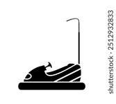 Electric bumper car icon isolated on white background.
