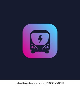 electric bus, clean public transport, vector