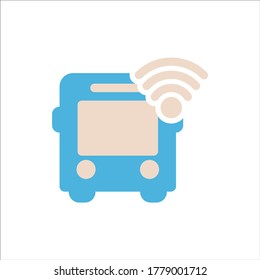 electric bus icon flat vector logo design trendy illustration signage symbol graphic simple