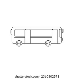 Electric bus icon in outline flat icon style. Eco Bus vector illustration from world car free day design elements. Editable graphic resources for many purposes.