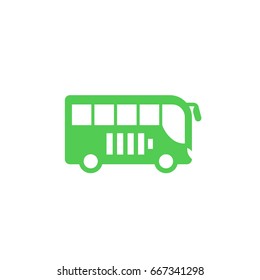 electric bus icon, side view