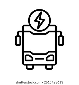 Electric bus icon vector design in trendy style