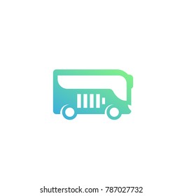 Electric Bus Vector Icon