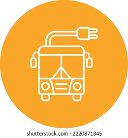 Electric Bus vector icon. Can be used for printing, mobile and web applications.