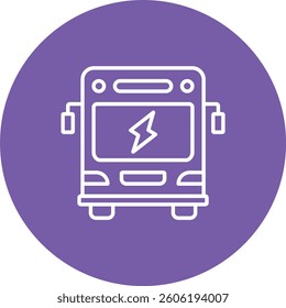 Electric Bus vector icon. Can be used for printing, mobile and web applications.