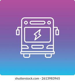 Electric Bus vector icon. Can be used for printing, mobile and web applications.