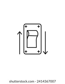icono del botón eléctrico, icono de la mejor línea del vector.