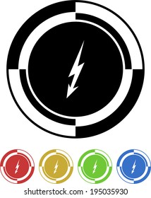 Electric button mosaic retro colors