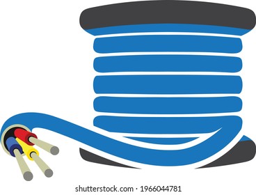 Electric cabel logo, energetics, energy Vector illustration