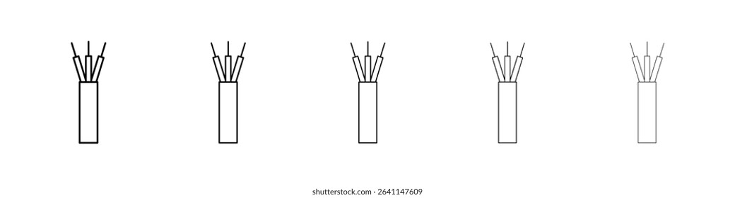 Electric cable icon concept. graphic design, logo, Web, UI.