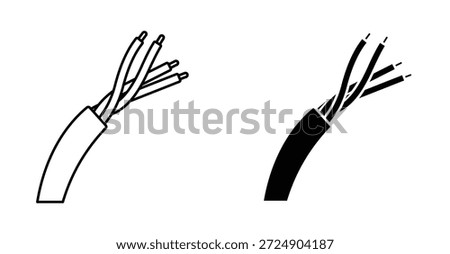 Electric cable icon graphic design. Vector icon illustrations