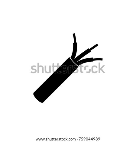 Electric cable icon, wire icon - vector illustration.