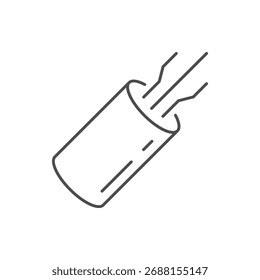 Electric cable line outline icon