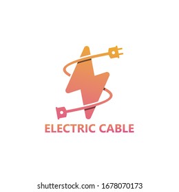 Electric Cable Logo Template Design