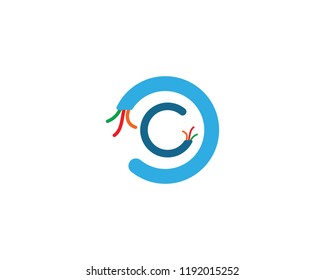 electric Cable logo vector template