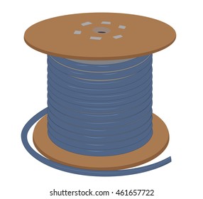 electric cable on a reel or drum
