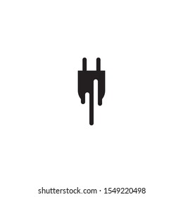 Electric cable plug in logo design inspiration vector template