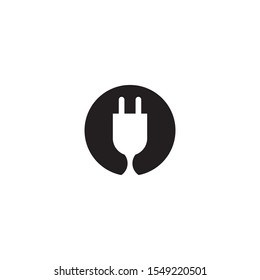Electric cable plug in logo design inspiration vector template