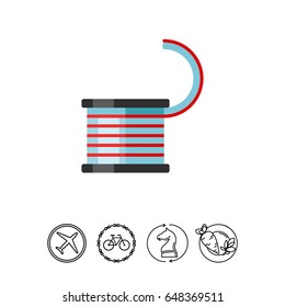 Electric cable reel icon