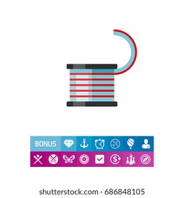 Electric cable reel icon