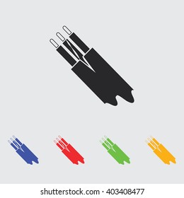 Electric cable vector icon