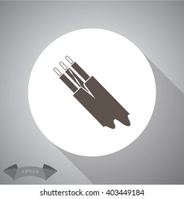 Electric cable vector icon