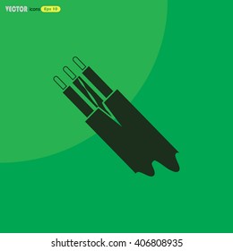 Electric cable vector icon
