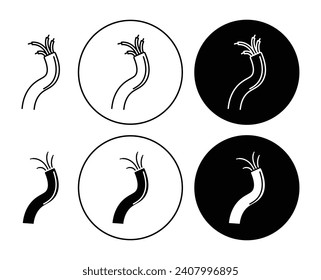 Electric Cable vector illustration set. Copper and Optic Fiber Power Safety Cable Sign in suitable for apps and websites UI design style.