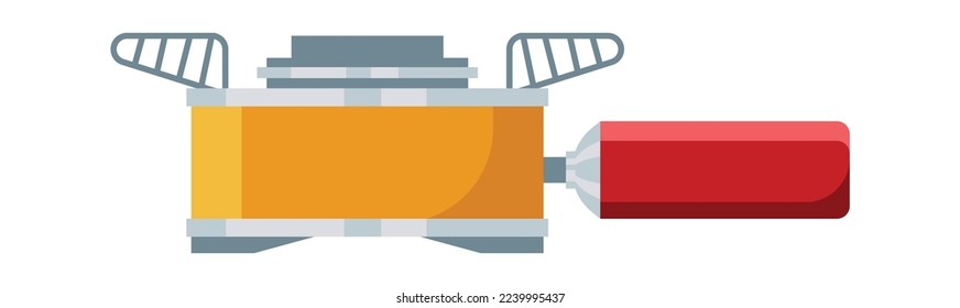 Electric camp burner flat icon Backpacking stoves and grills. Vector illustration