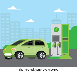 electric car alternative station and power