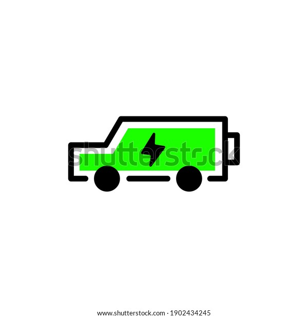 electric\
car battery full logo vector icon\
illustration