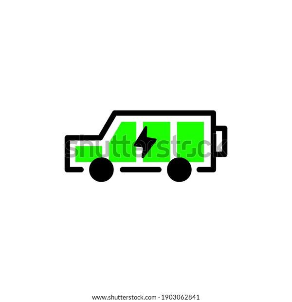 electric
car battery full logo vector icon
illustration