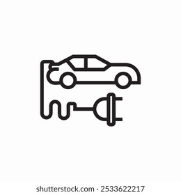 electric car charge icon sign vector