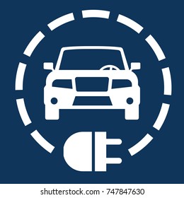 electric car charge sign 