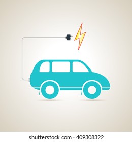 Electric car charger battery. Vector illustration