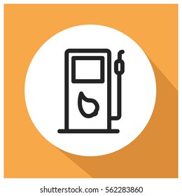 Electric car charger vector icon
