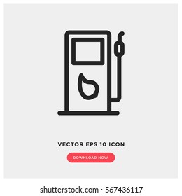 Electric car charger vector icon