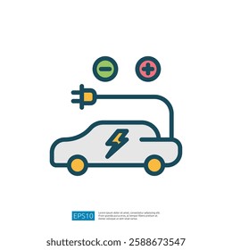 Electric Car Charging Icon Illustrating Sustainable Transportation and Innovative Energy Solutions for a Greener Future